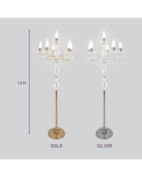 Standing Lampu 6 Led Transparent  1.5 M